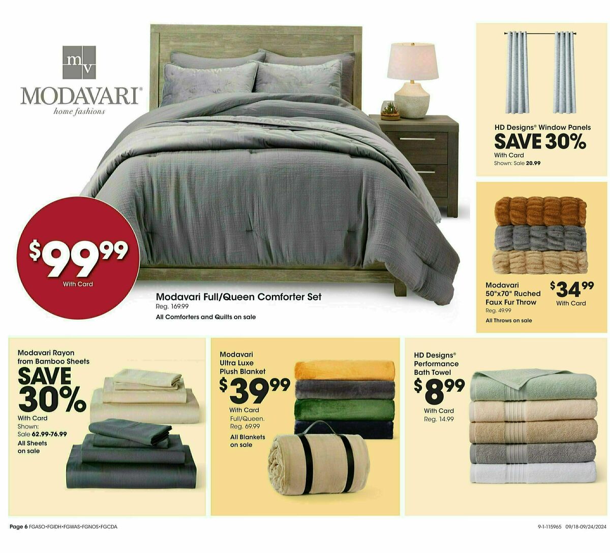 Fred Meyer Home & Apparel Weekly Ad from September 18