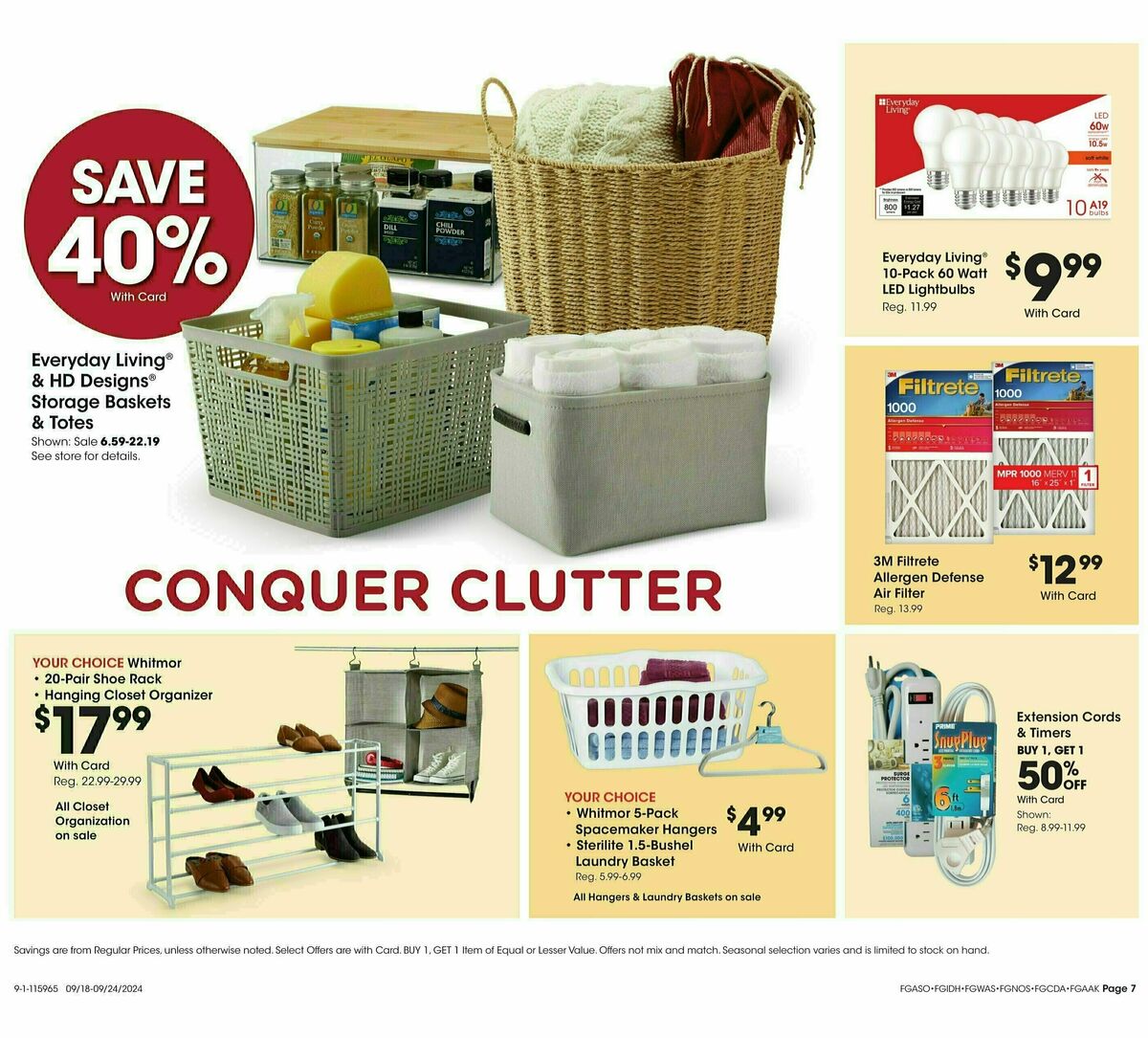 Fred Meyer Home & Apparel Weekly Ad from September 18