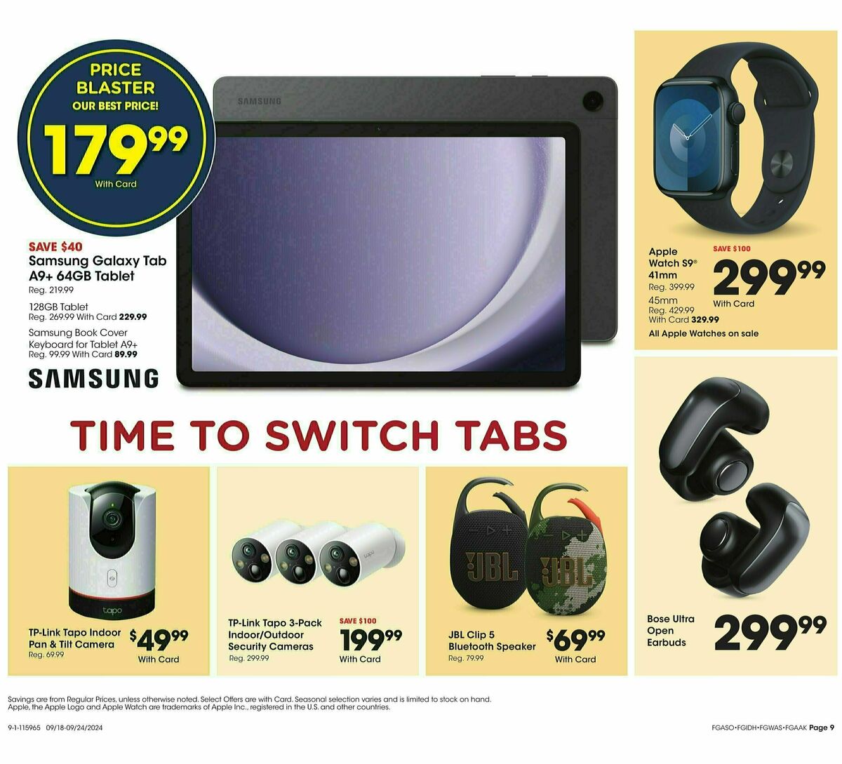 Fred Meyer Home & Apparel Weekly Ad from September 18