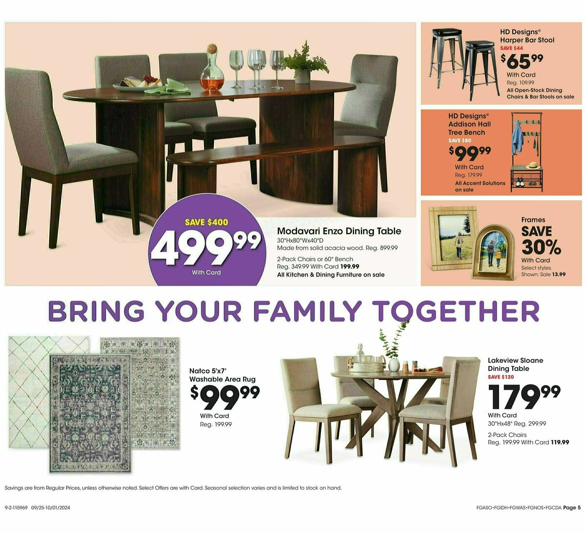 Fred Meyer Home & Apparel Weekly Ad from September 25