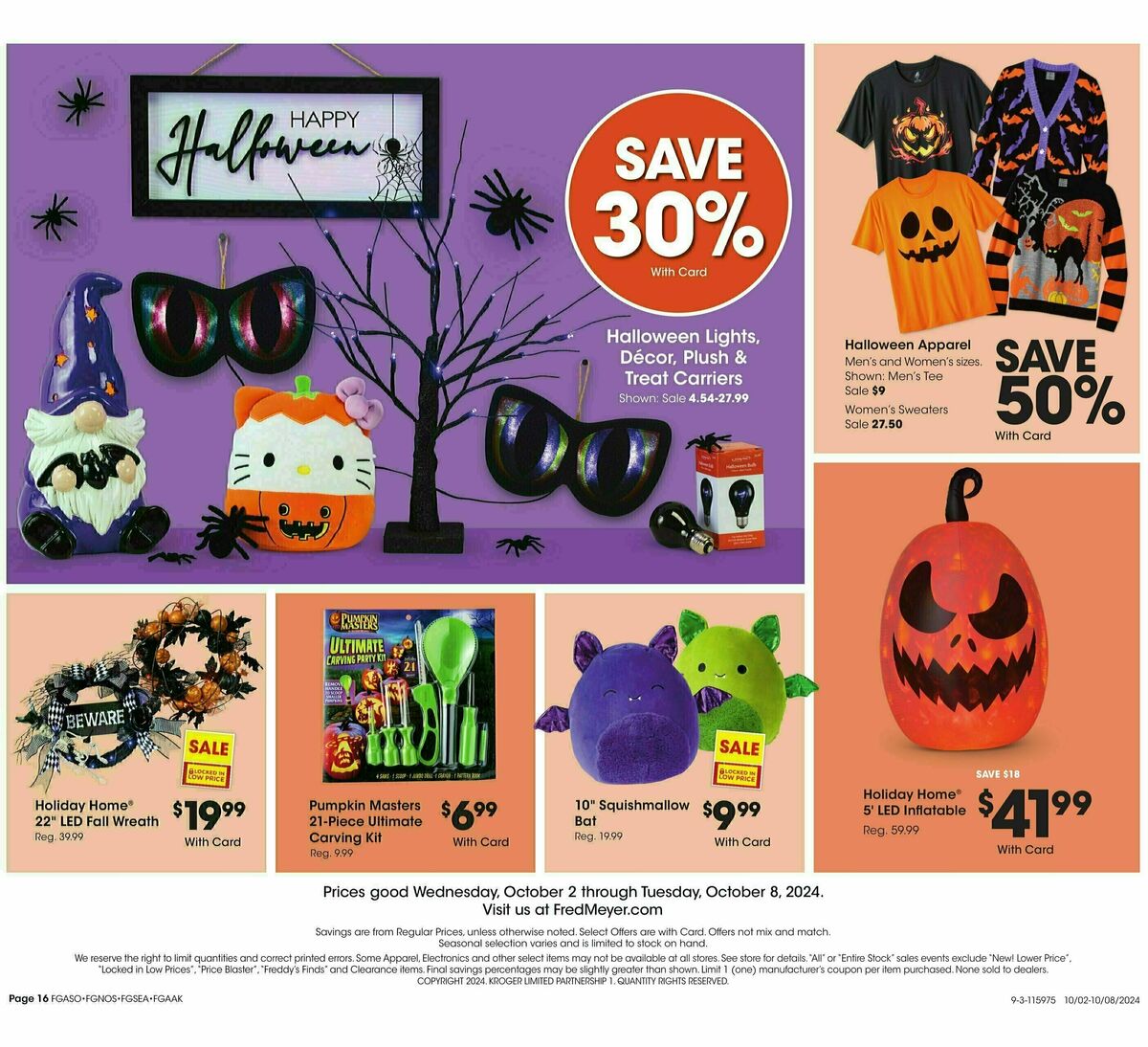 Fred Meyer Home & Apparel Weekly Ad from October 2