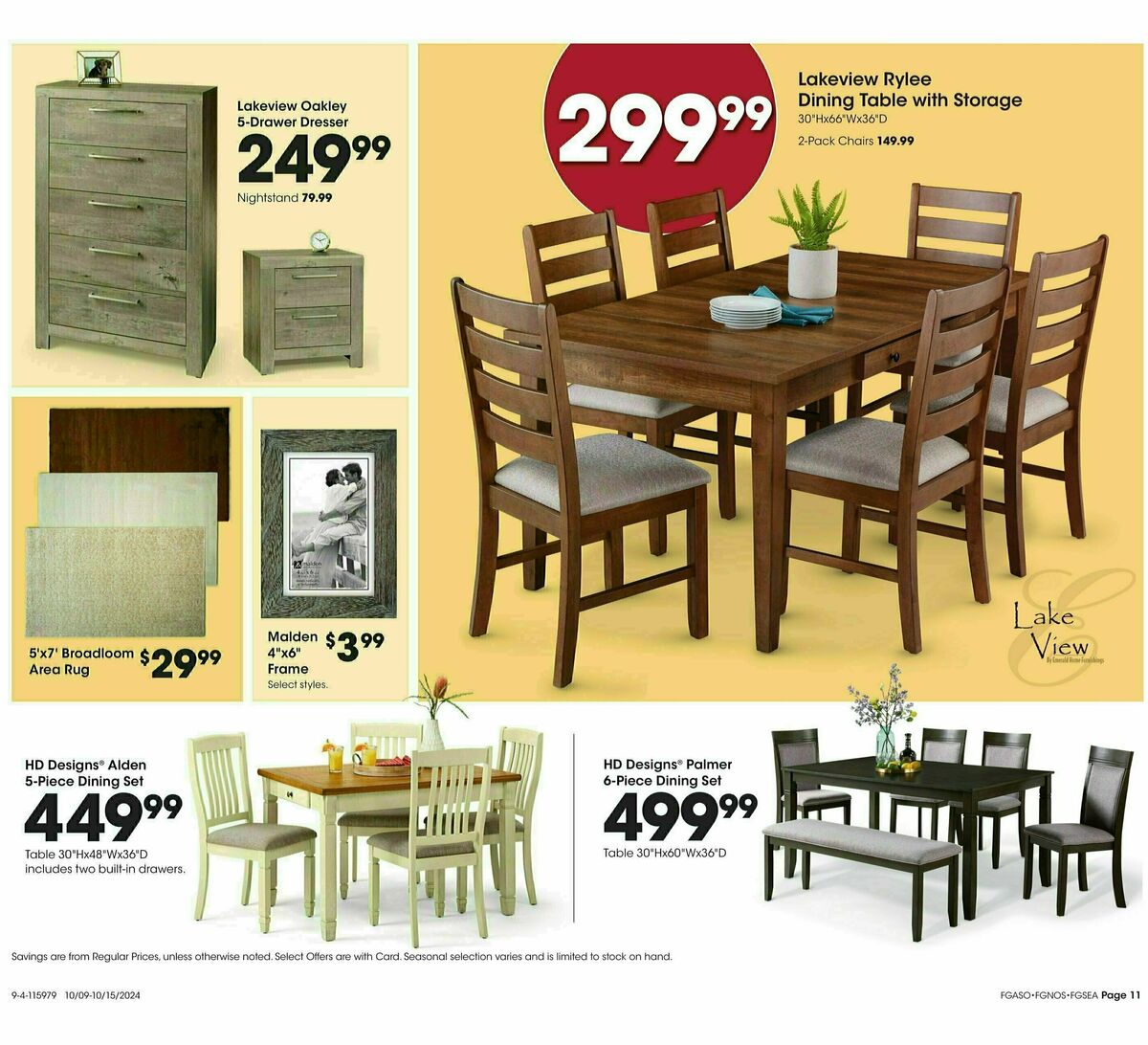 Fred Meyer Home & Apparel Weekly Ad from October 9