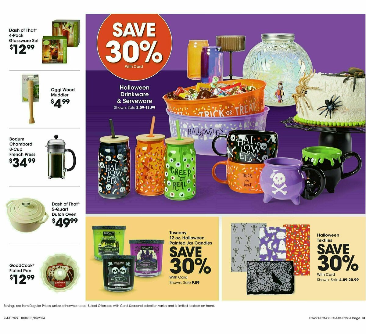 Fred Meyer Home & Apparel Weekly Ad from October 9