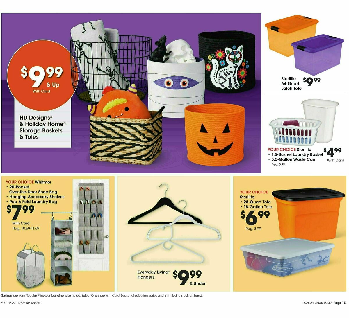 Fred Meyer Home & Apparel Weekly Ad from October 9