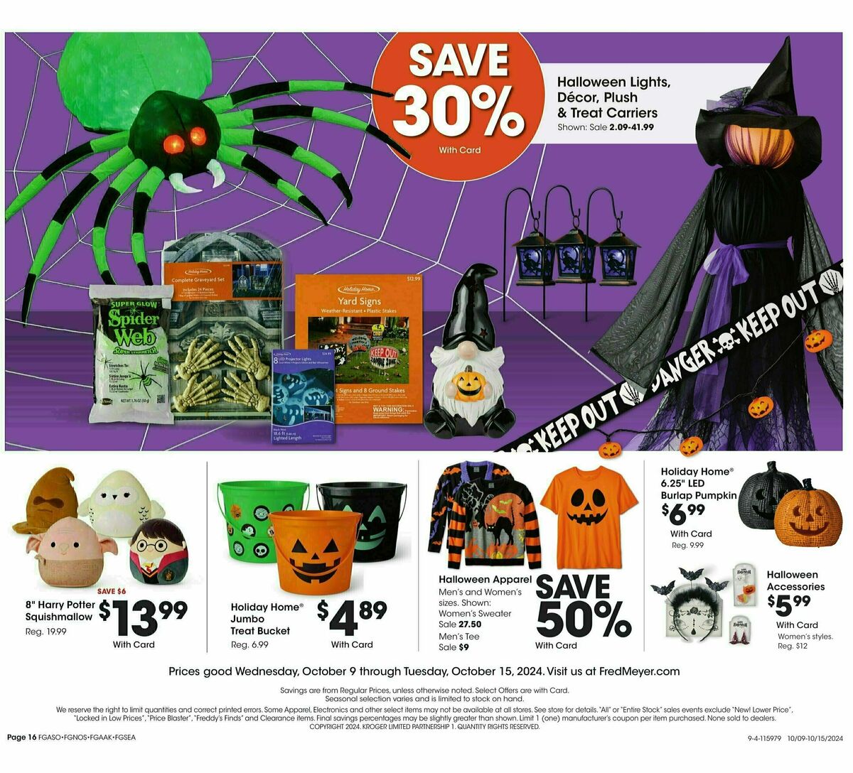 Fred Meyer Home & Apparel Weekly Ad from October 9