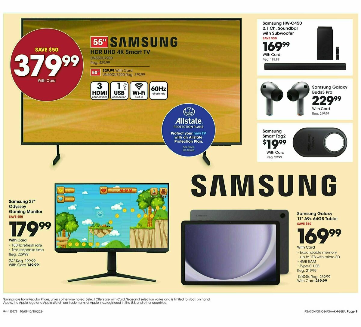 Fred Meyer Home & Apparel Weekly Ad from October 9