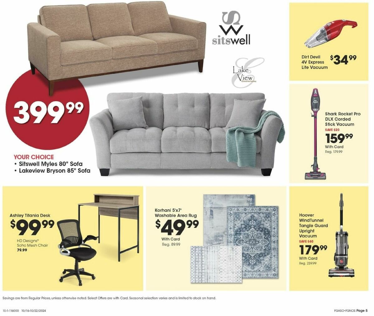 Fred Meyer Home & Apparel Weekly Ad from October 16