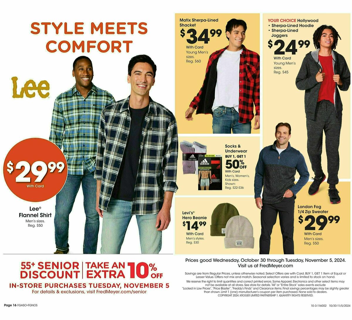 Fred Meyer Home & Apparel Weekly Ad from October 30