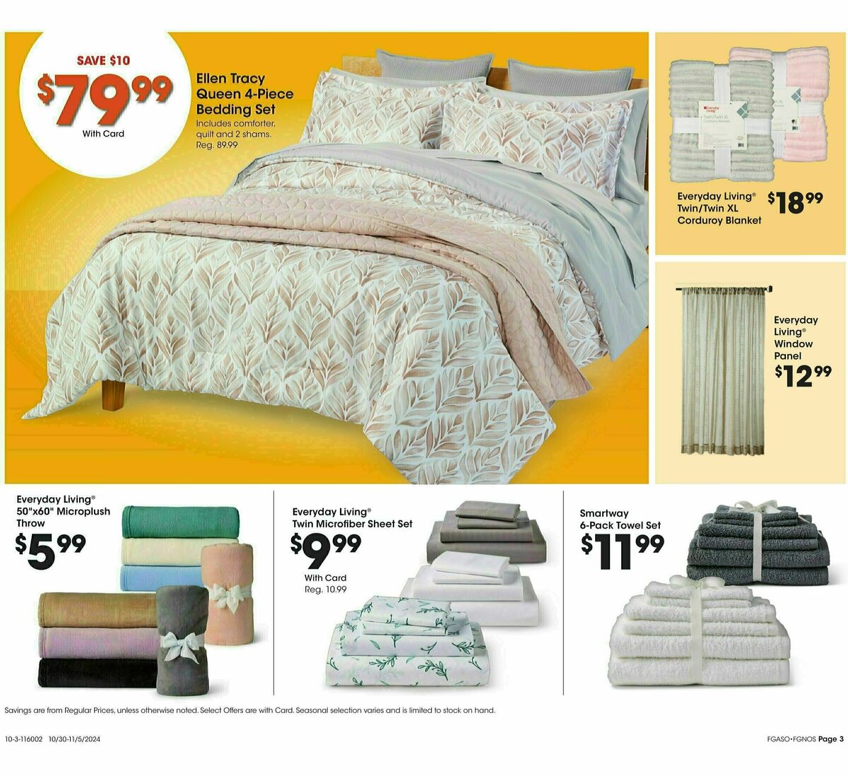 Fred Meyer Home & Apparel Weekly Ad from October 30