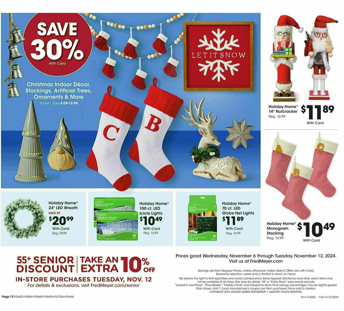 Fred Meyer Home & Apparel Weekly Ad from November 6