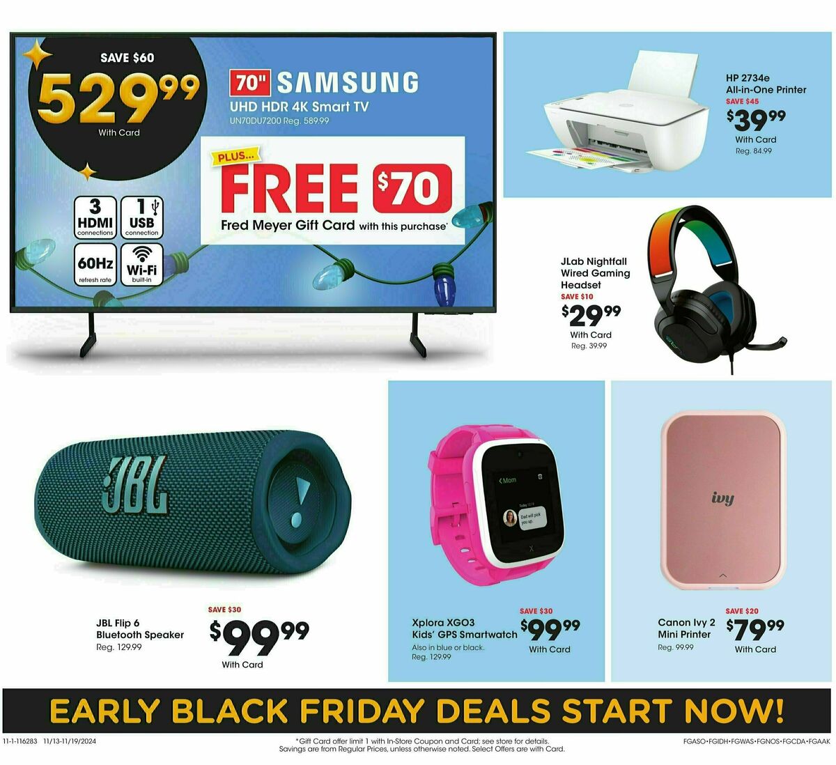 Fred Meyer Home & Apparel Weekly Ad from November 13