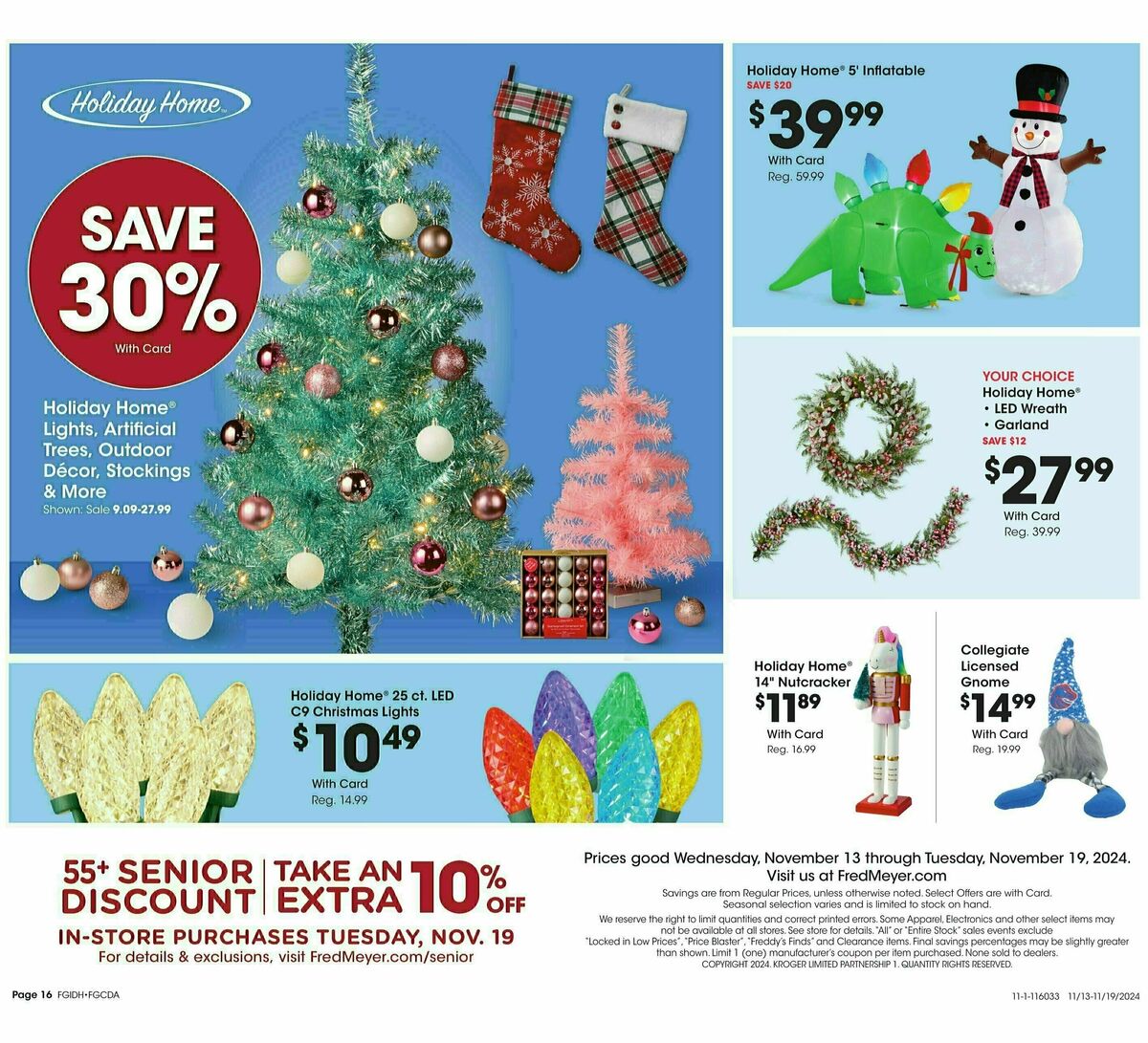 Fred Meyer Home & Apparel Weekly Ad from November 13