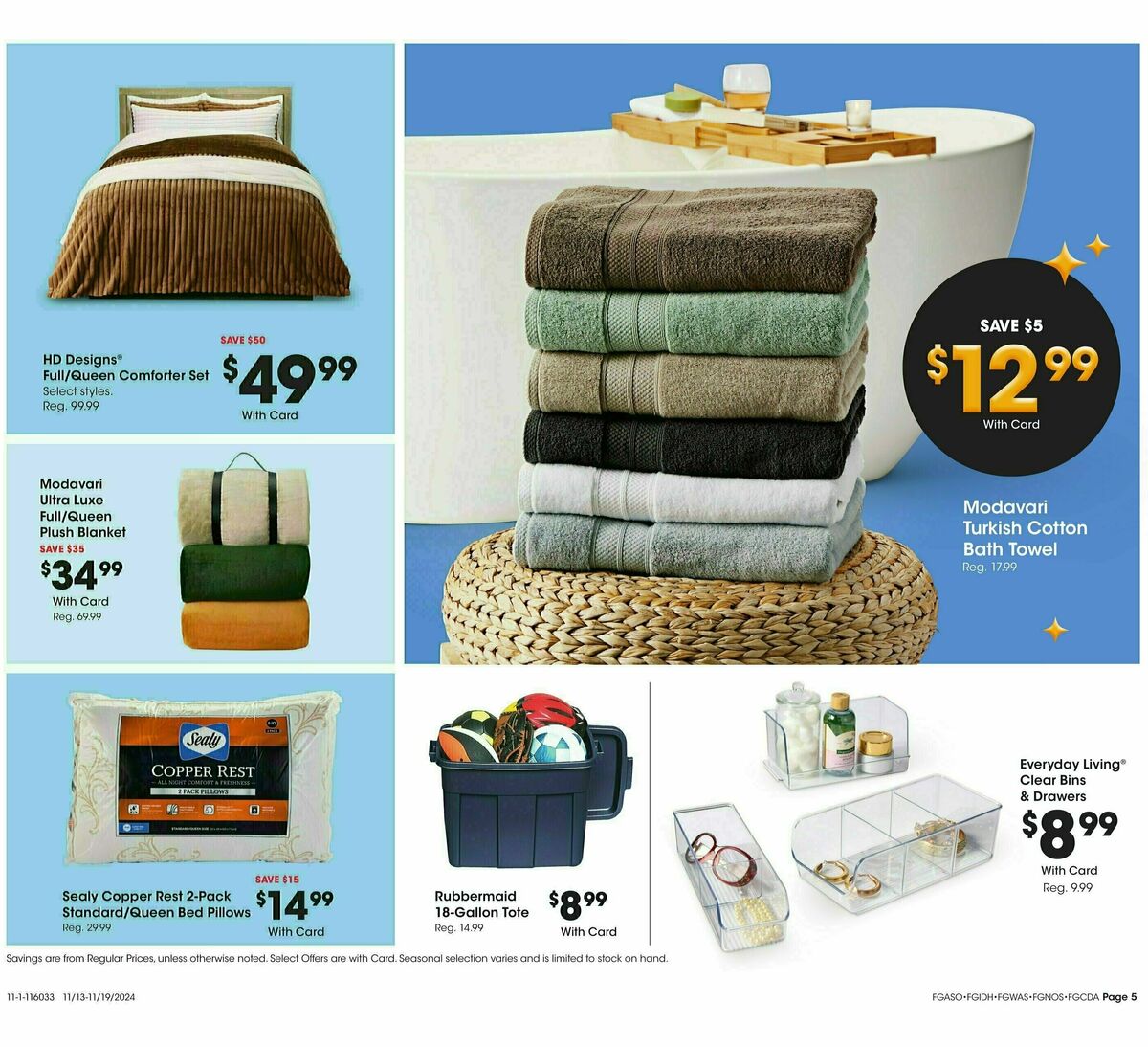 Fred Meyer Home & Apparel Weekly Ad from November 13