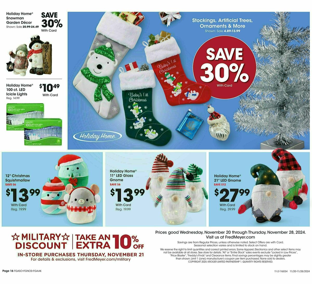 Fred Meyer Home & Apparel Weekly Ad from November 20