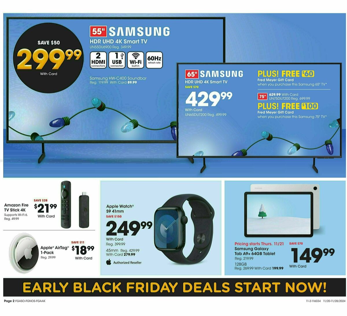 Fred Meyer Home & Apparel Weekly Ad from November 20