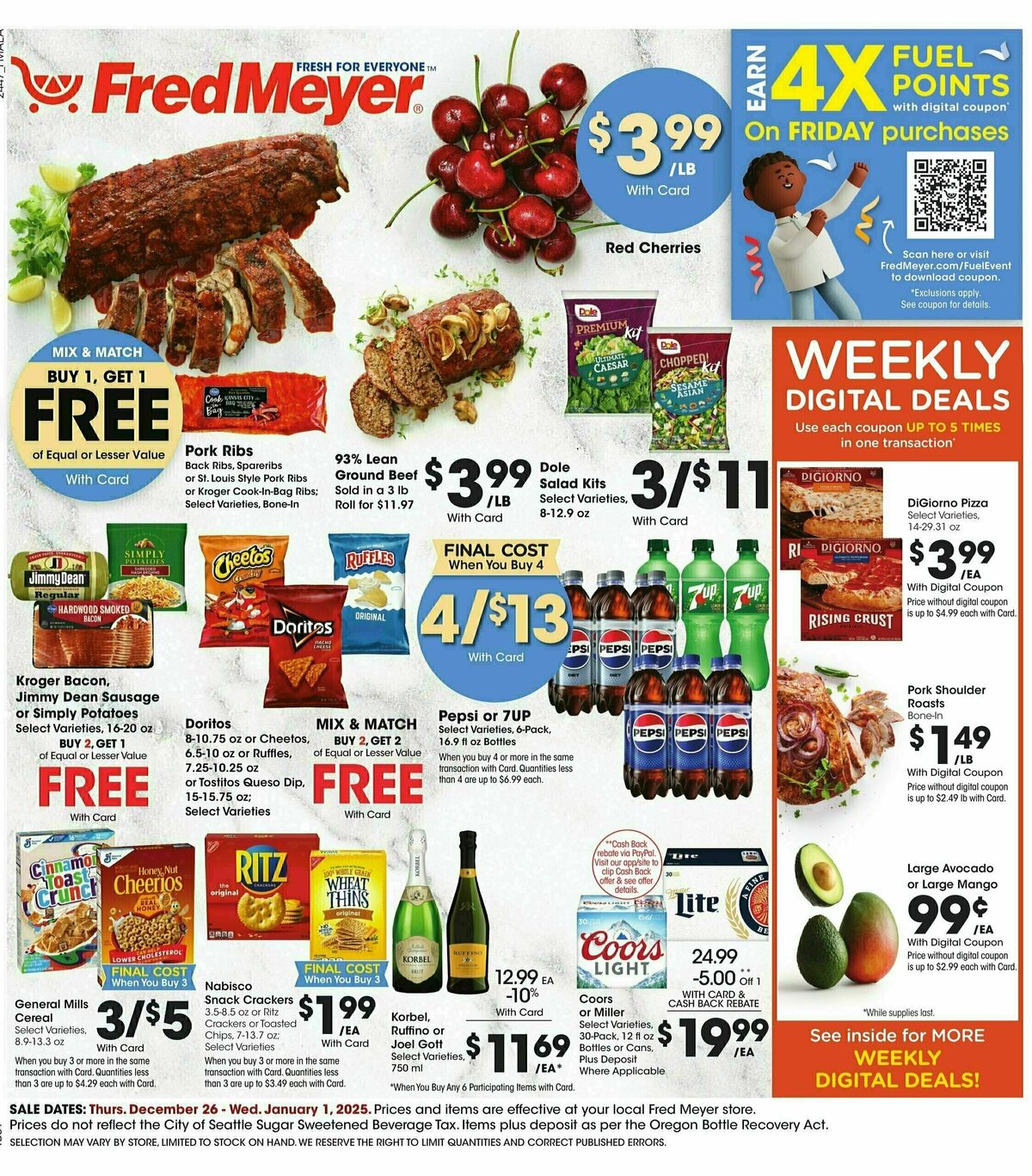 Fred Meyer Weekly Ad from December 26