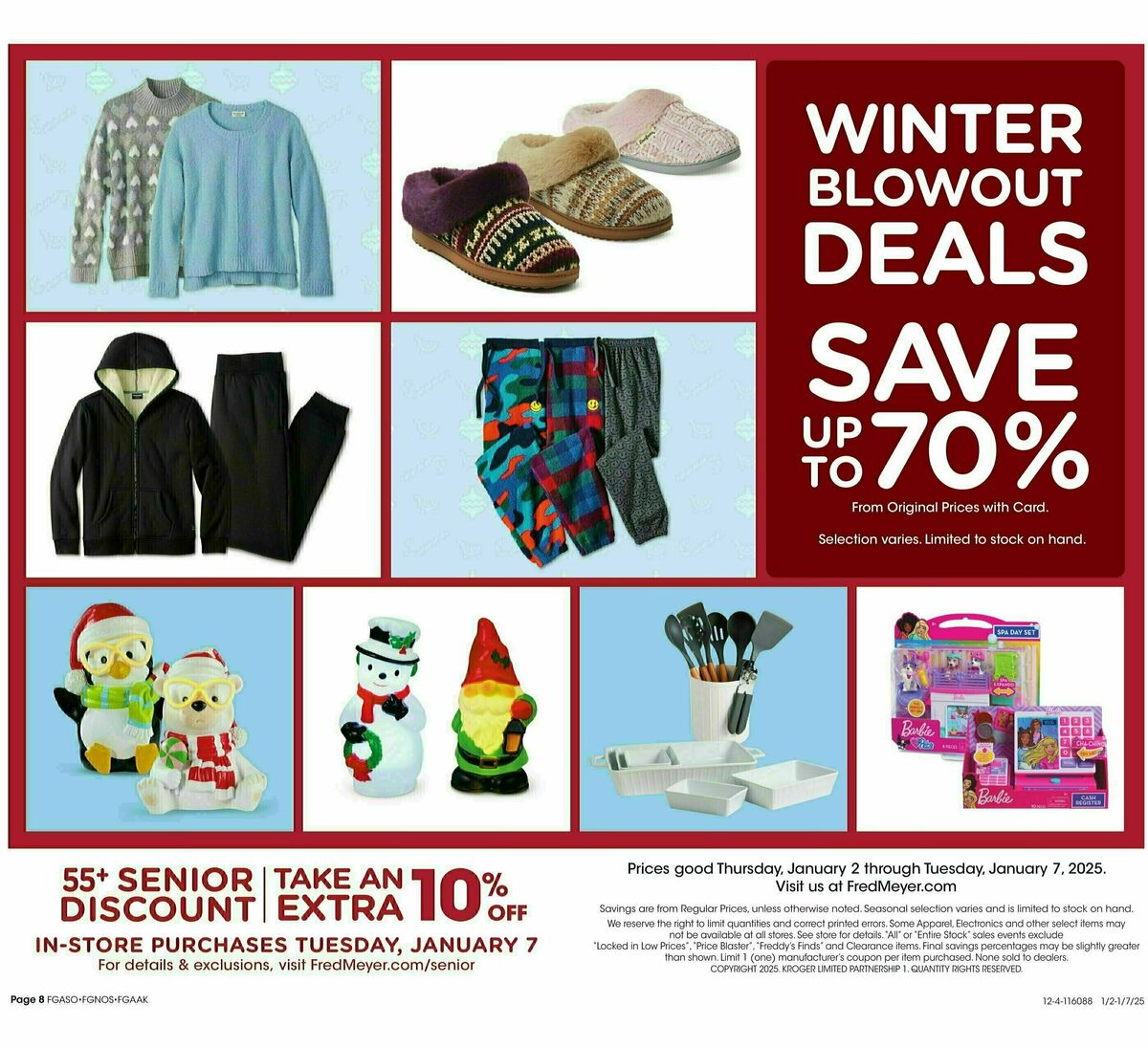 Fred Meyer Home & Apparel Weekly Ad from January 2