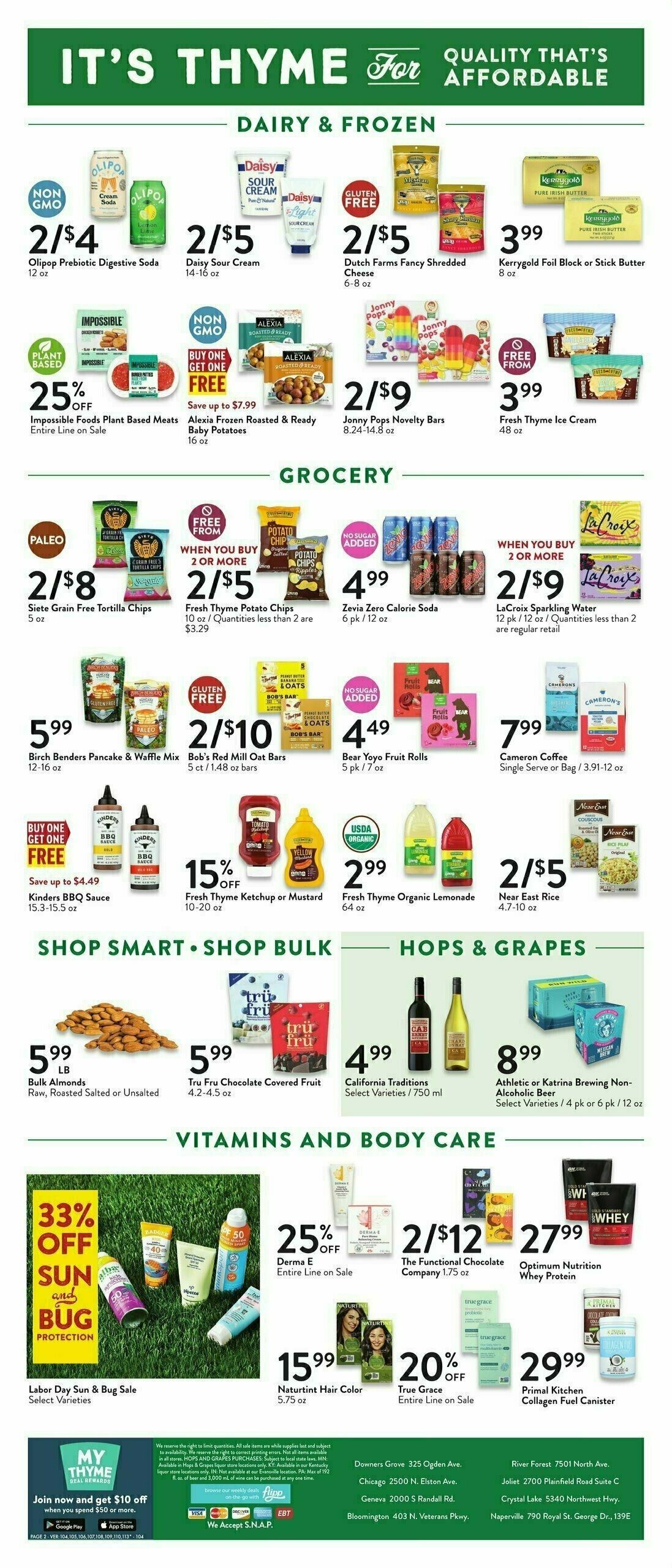 Fresh Thyme Farmers Market Weekly Ad from August 30