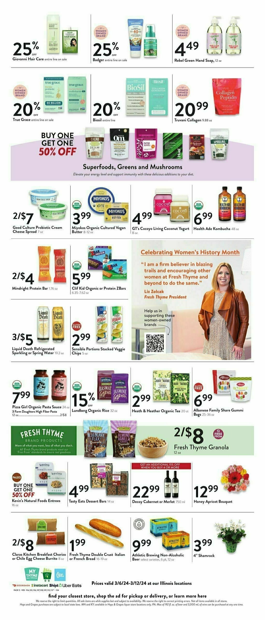 Fresh Thyme Farmers Market Weekly Ad from March 6