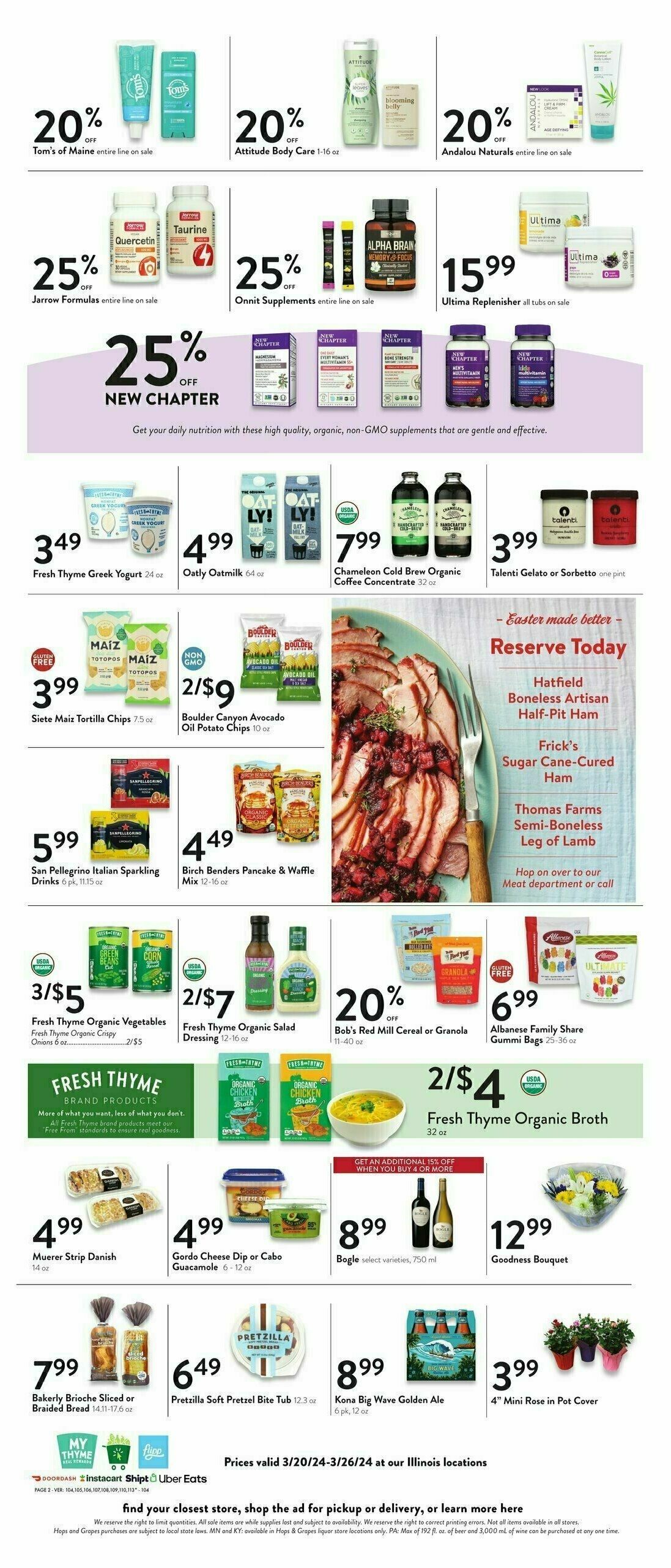 Fresh Thyme Farmers Market Weekly Ad from March 20