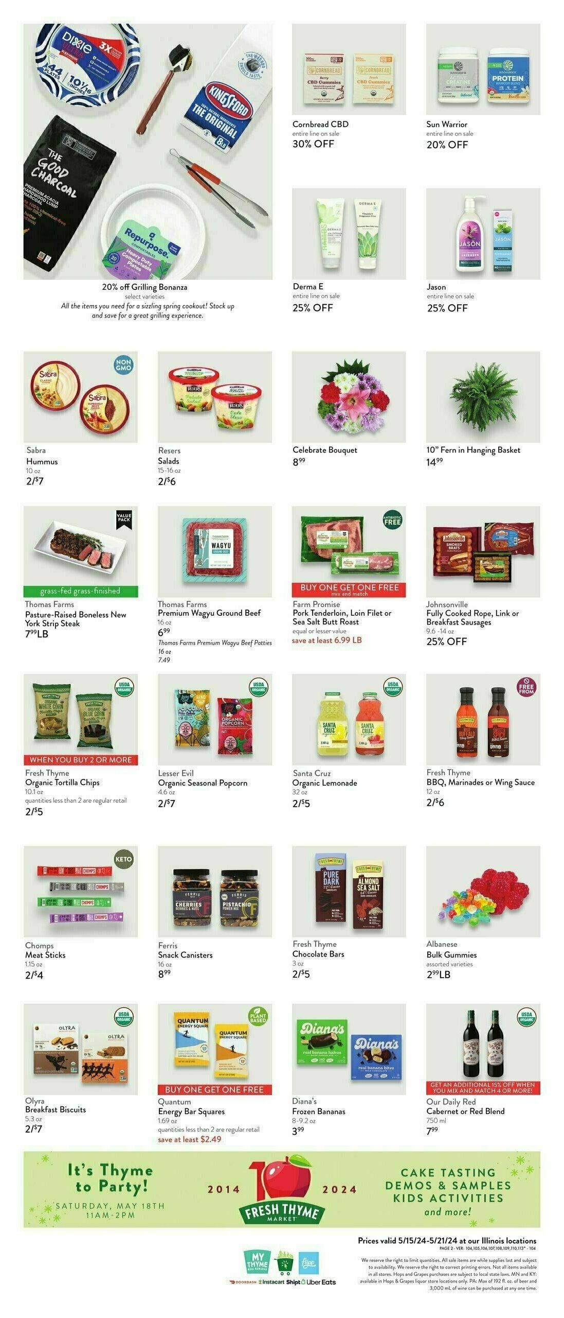 Fresh Thyme Farmers Market Weekly Ad from May 15