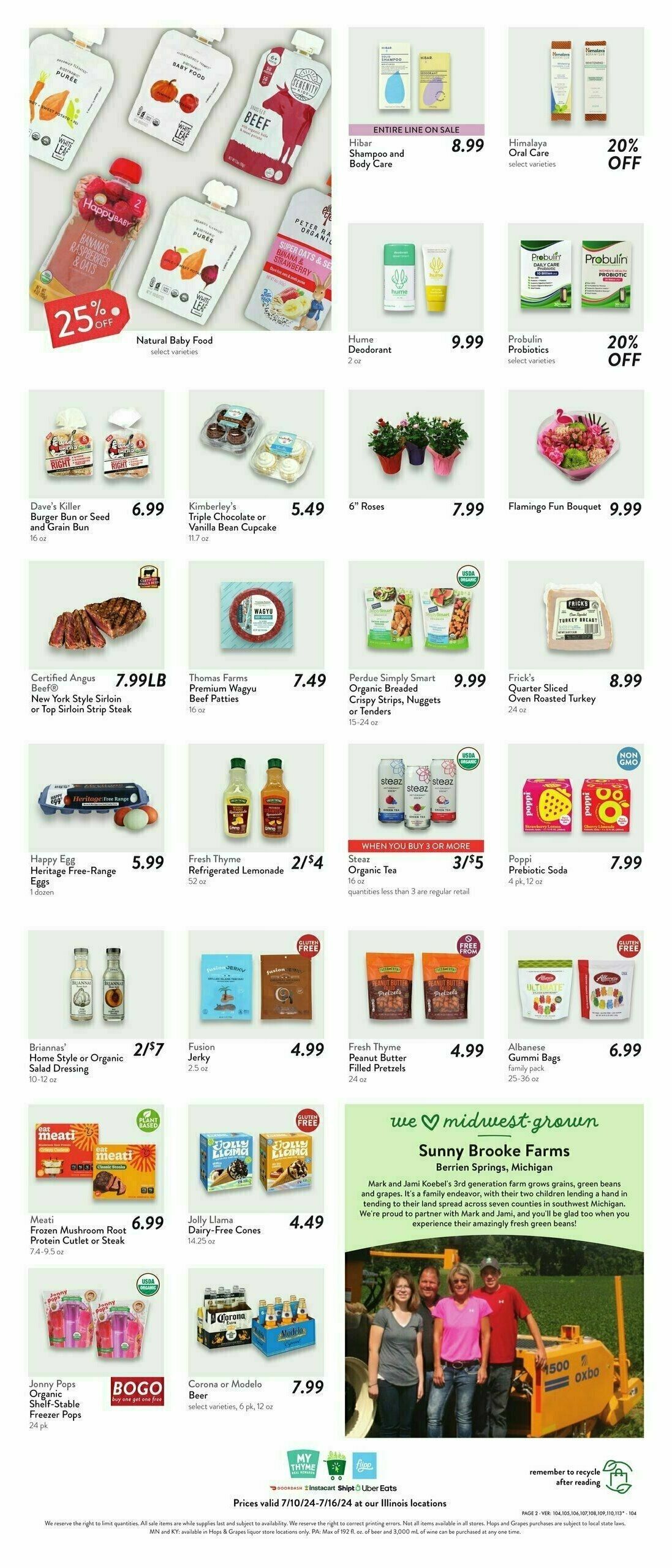 Fresh Thyme Farmers Market Weekly Ad from July 10