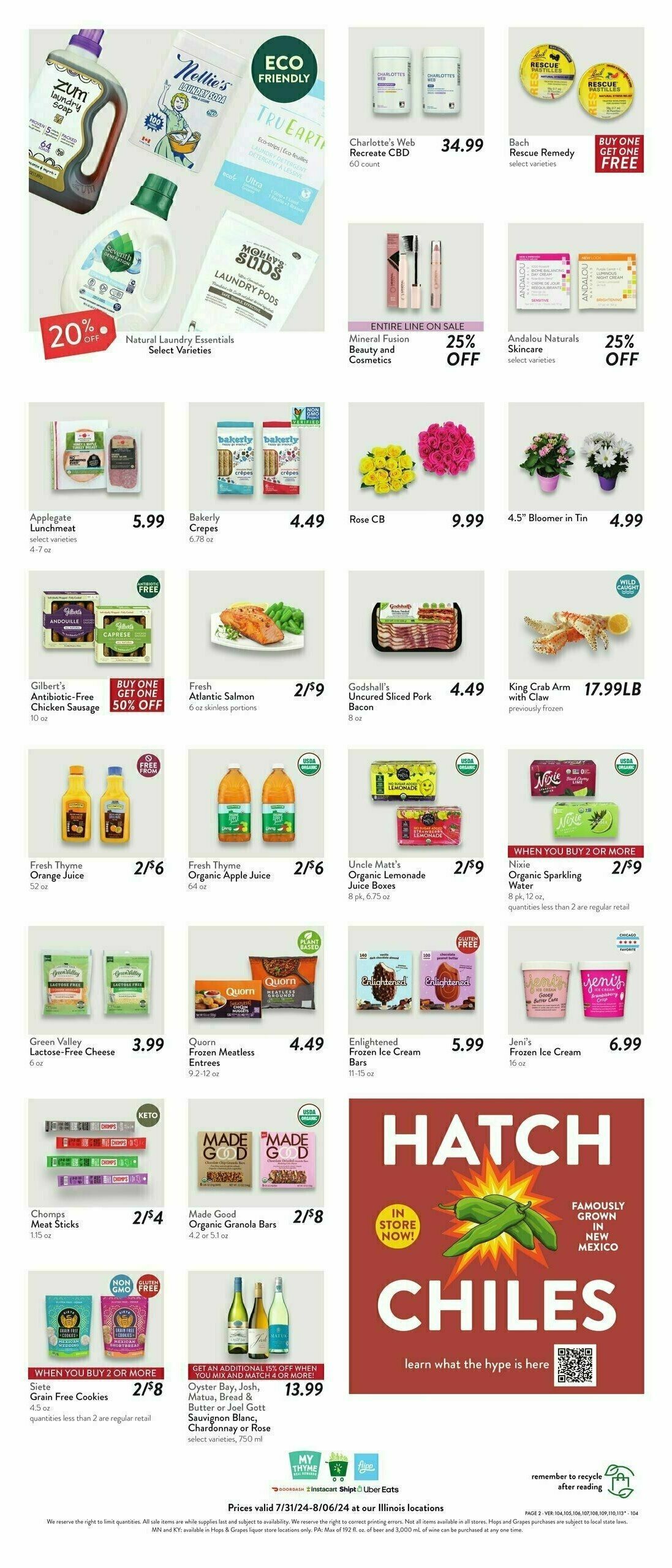 Fresh Thyme Farmers Market Weekly Ad from July 31