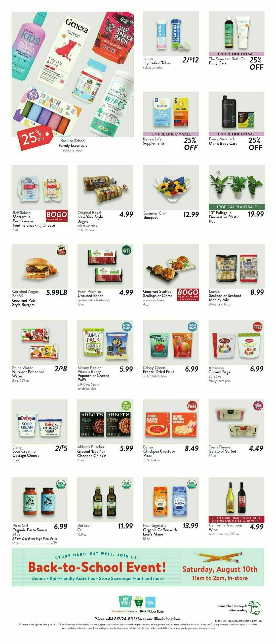 Fresh Thyme Farmers Market Weekly Ad from August 7