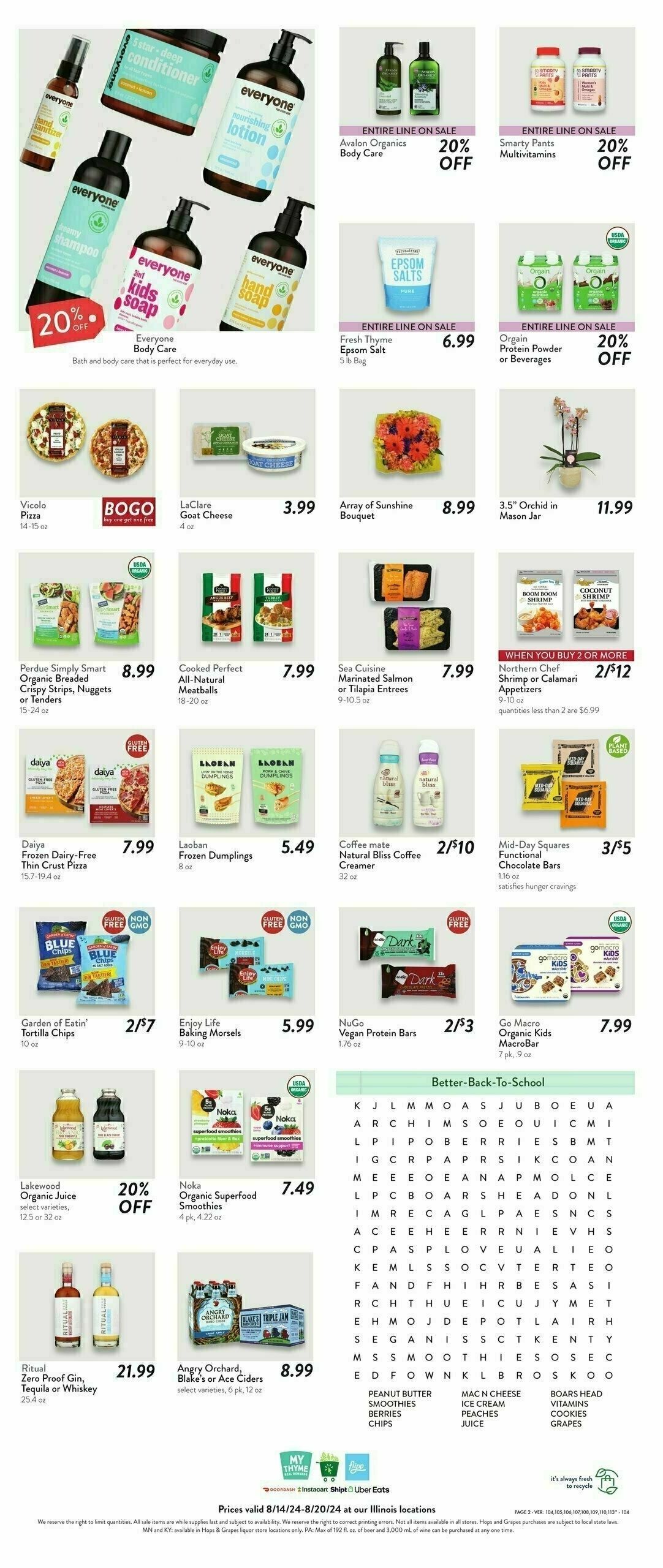 Fresh Thyme Farmers Market Weekly Ad from August 14