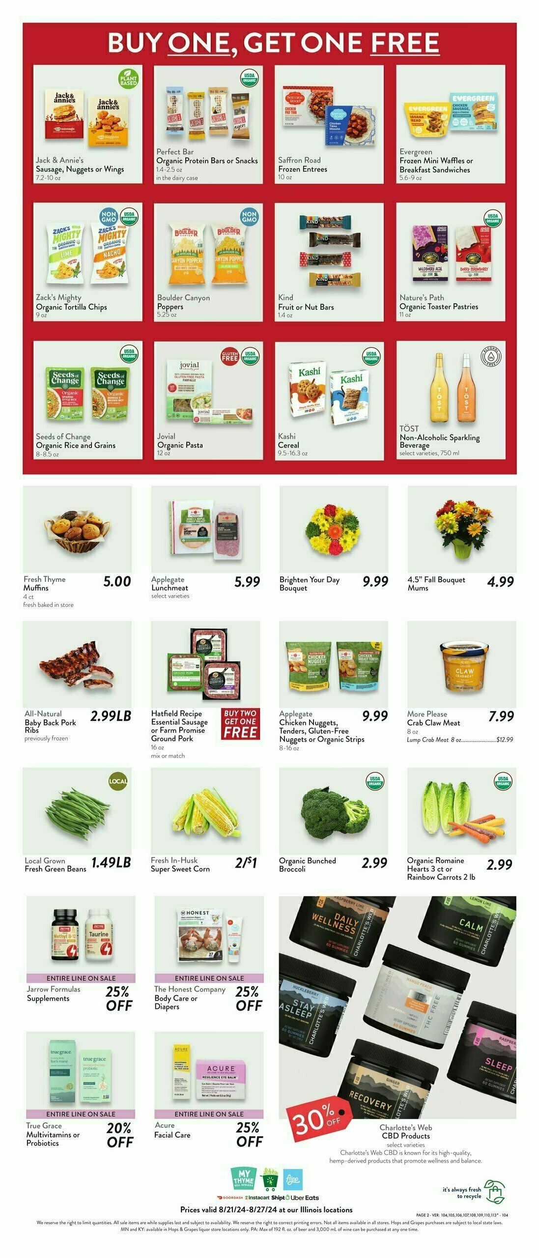 Fresh Thyme Farmers Market Weekly Ad from August 21