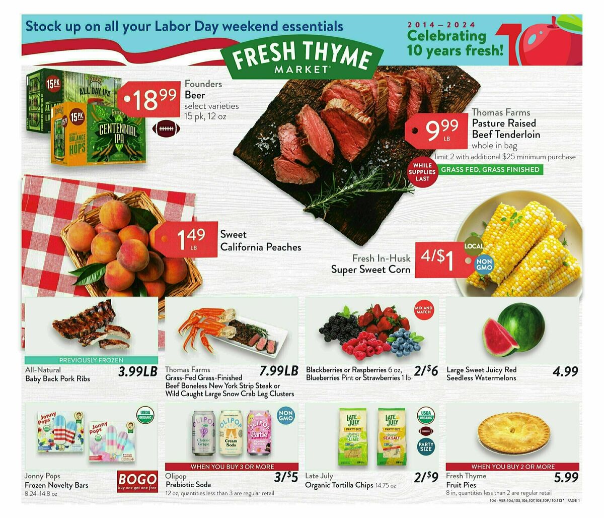 Fresh Thyme Farmers Market Weekly Ad from August 28