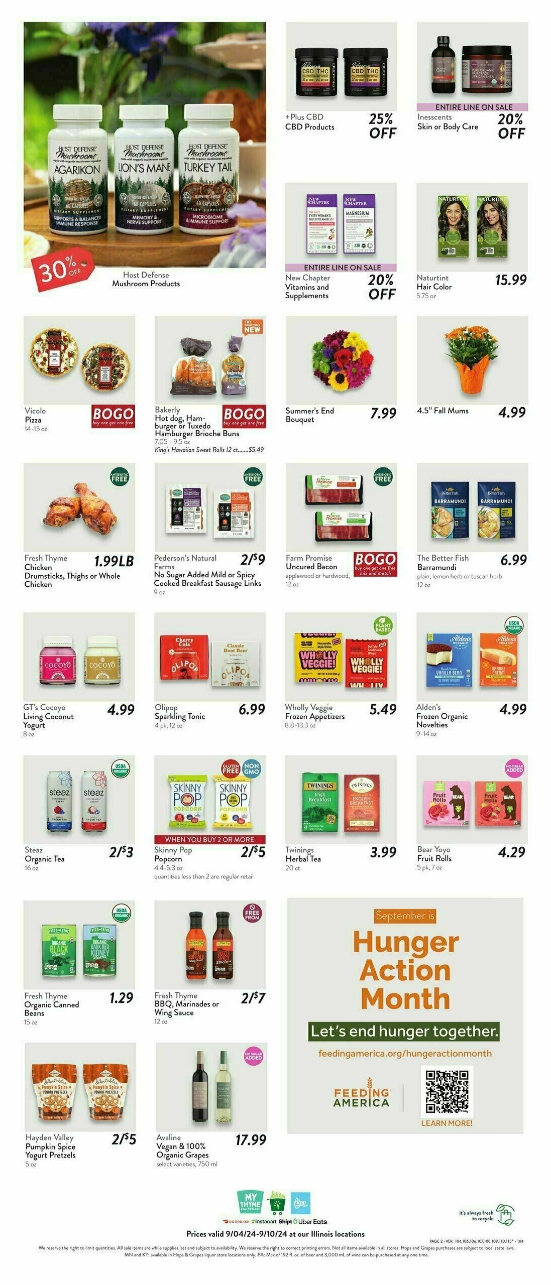 Fresh Thyme Farmers Market Weekly Ad from September 4