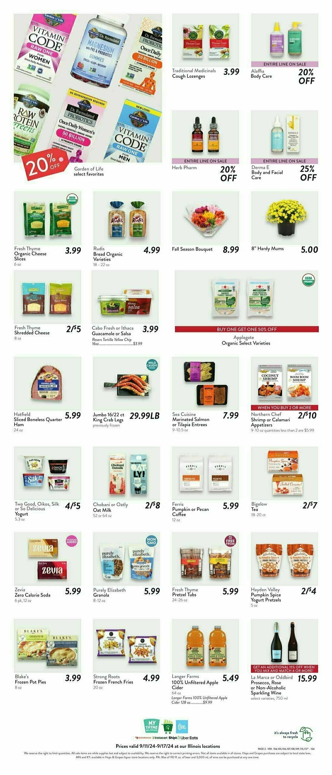 Fresh Thyme Farmers Market Weekly Ad from September 11