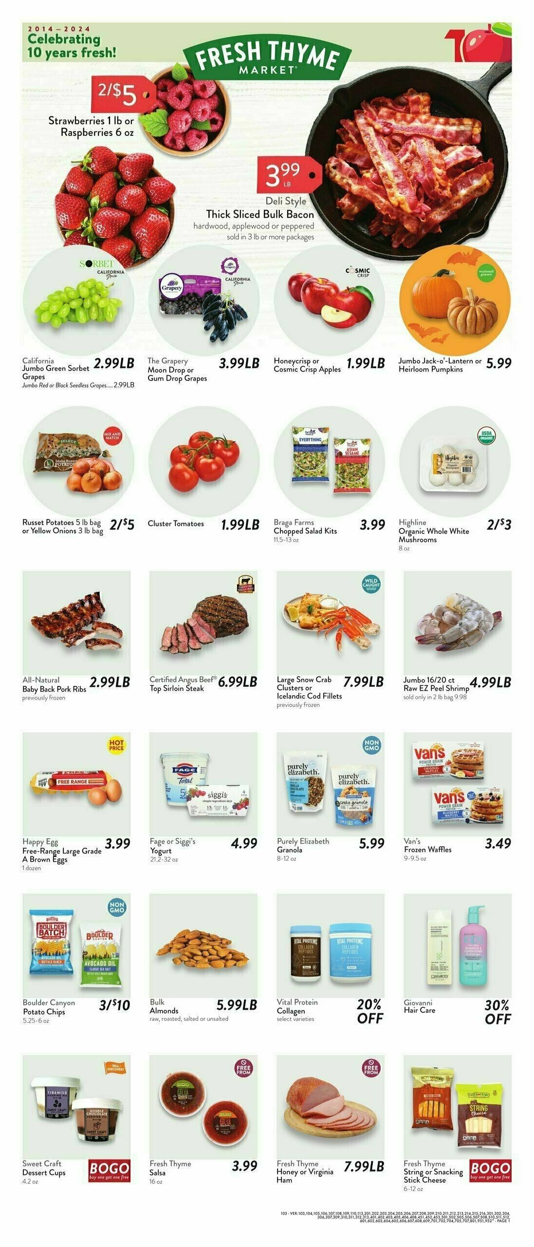 Fresh Thyme Farmers Market Weekly Ad from October 2