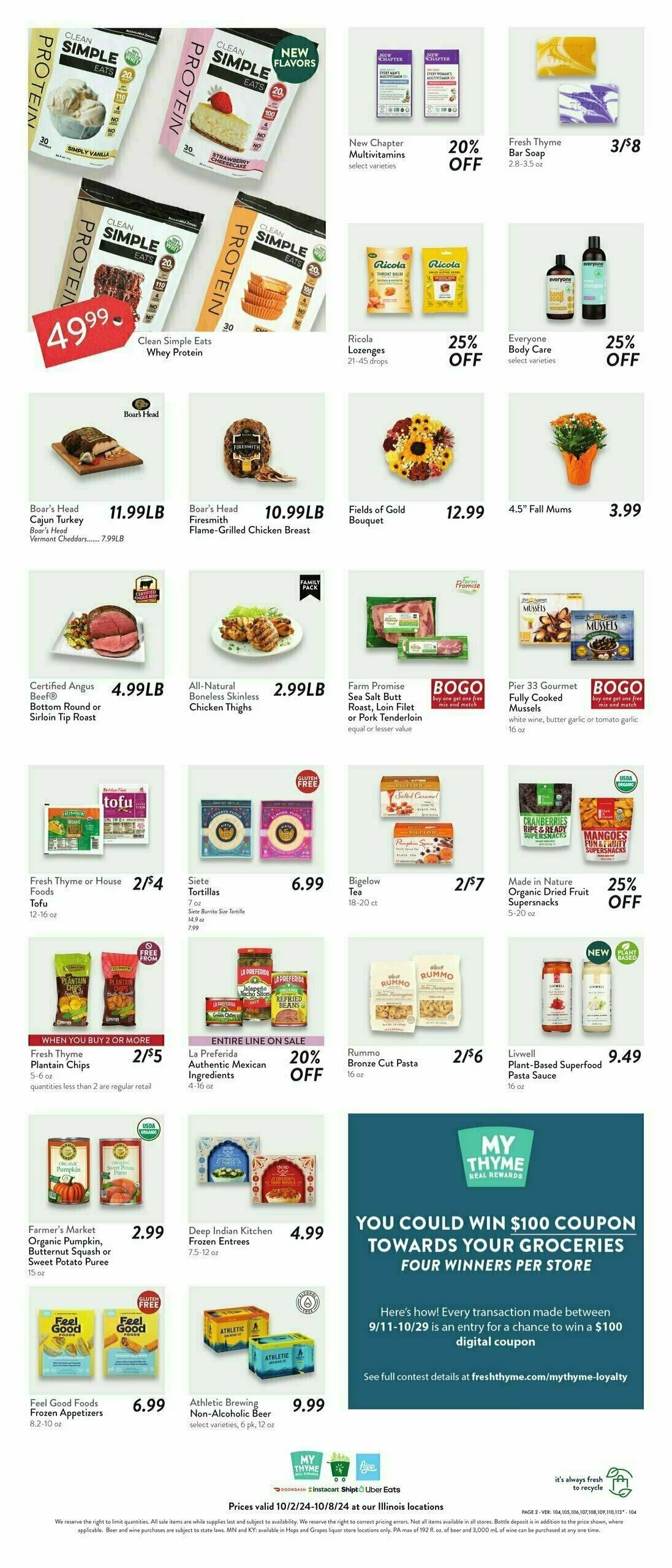 Fresh Thyme Farmers Market Weekly Ad from October 2