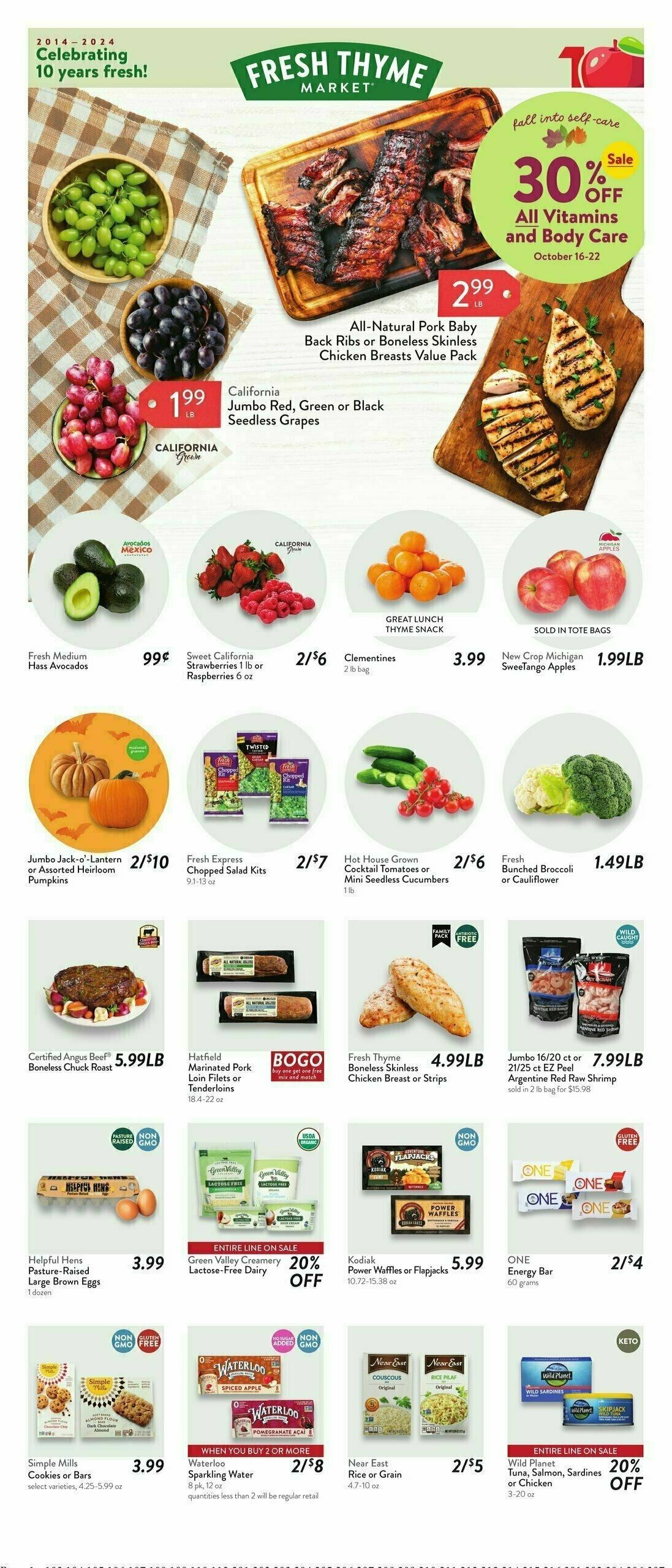 Fresh Thyme Farmers Market Weekly Ad from October 16