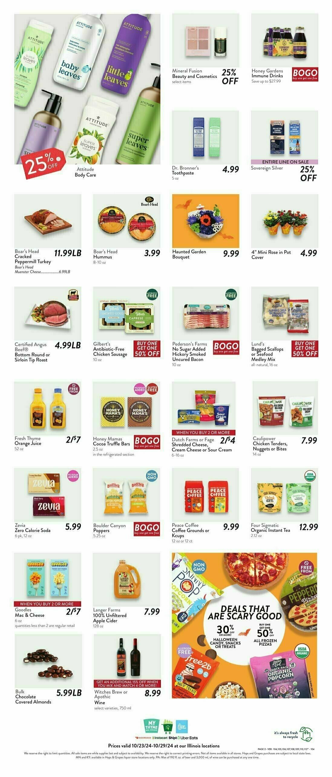 Fresh Thyme Farmers Market Weekly Ad from October 23