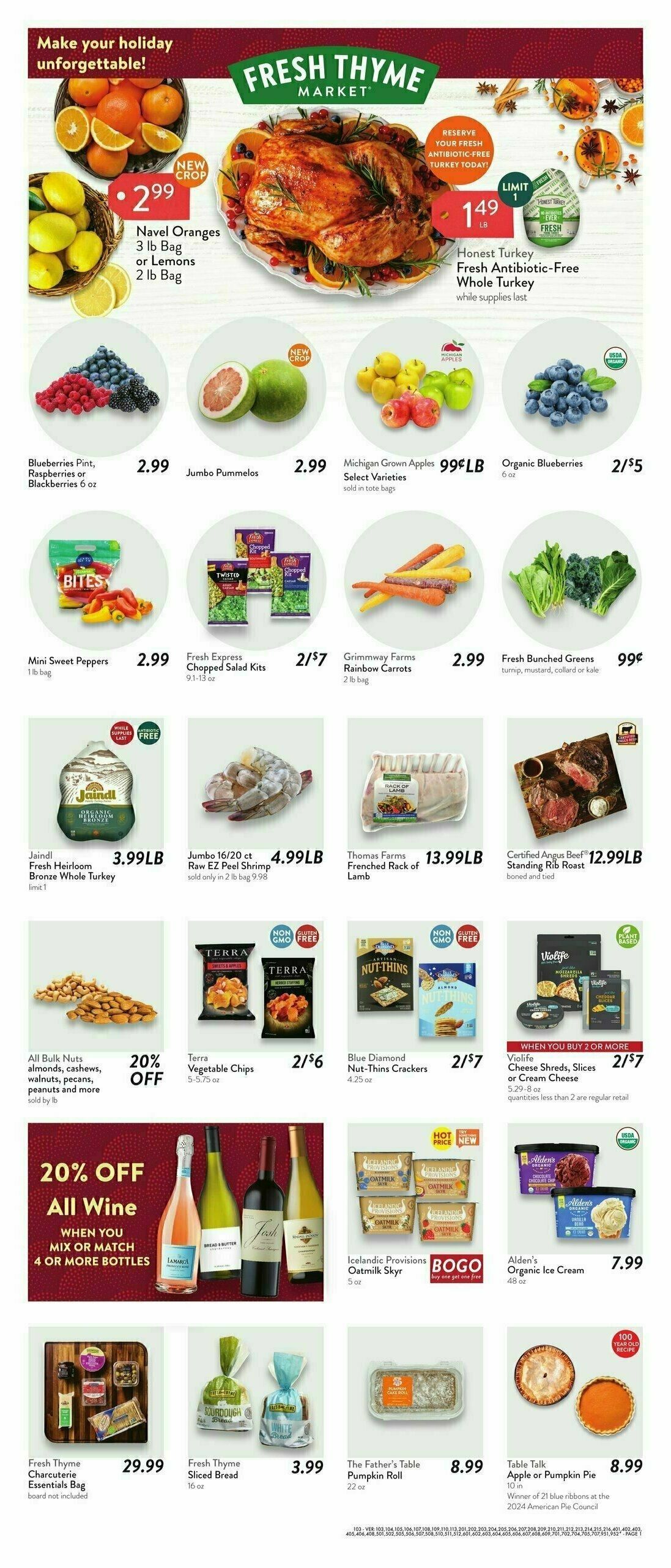 Fresh Thyme Farmers Market Weekly Ad from November 13