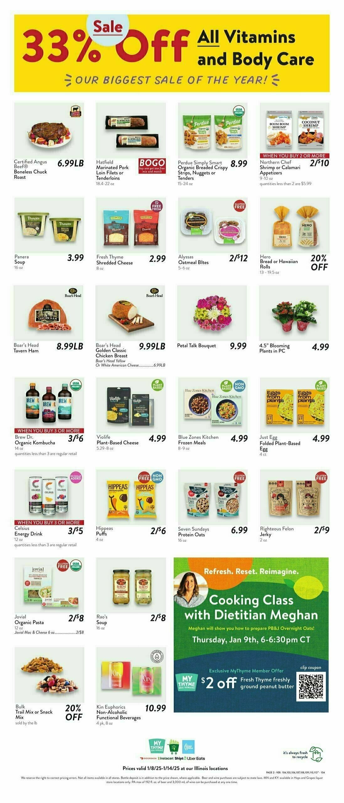 Fresh Thyme Farmers Market Weekly Ad from January 8