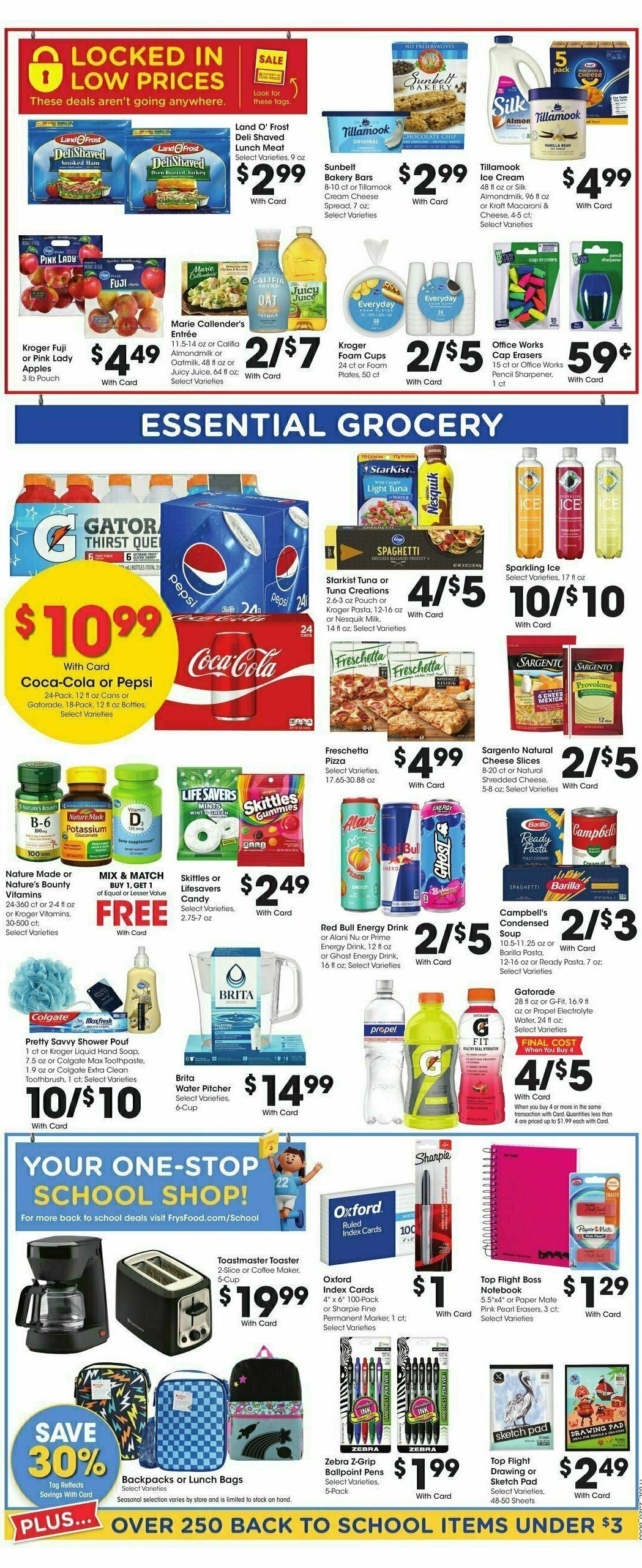 Fry's Food Weekly Ad from July 26