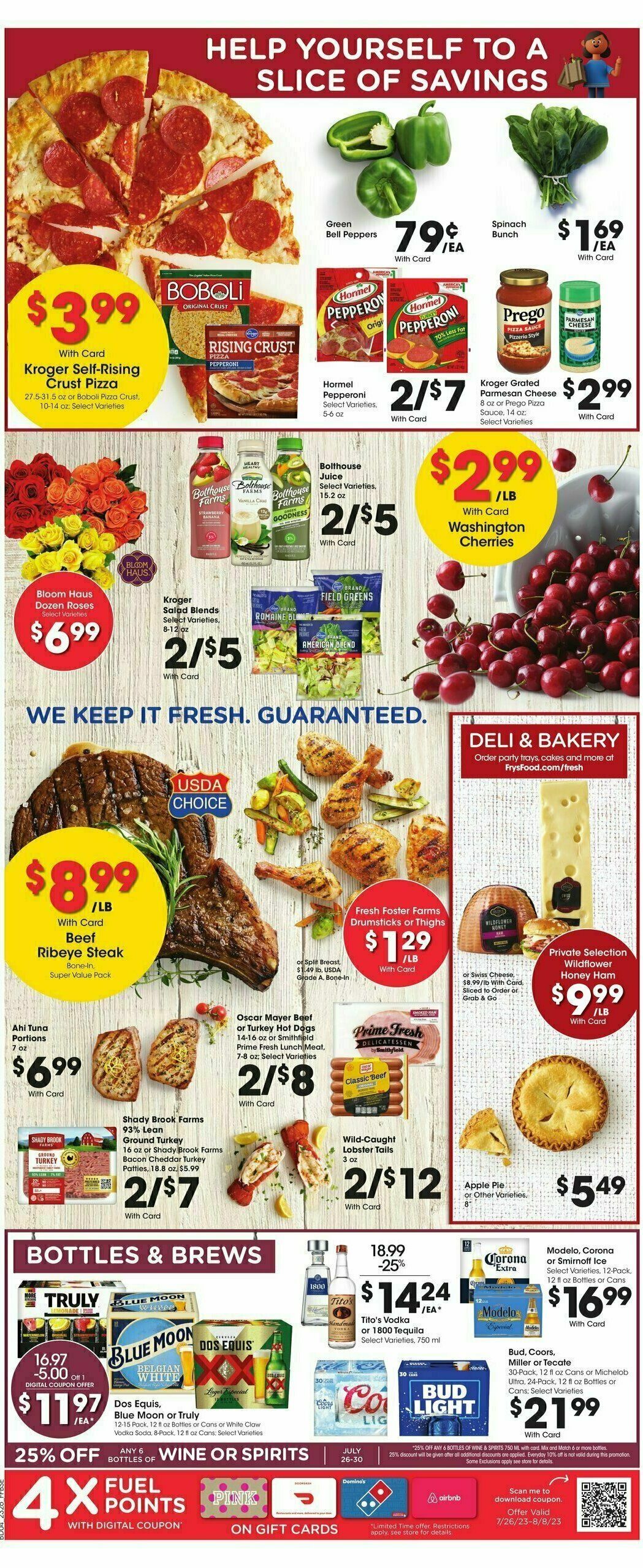 Fry's Food Weekly Ad from July 26