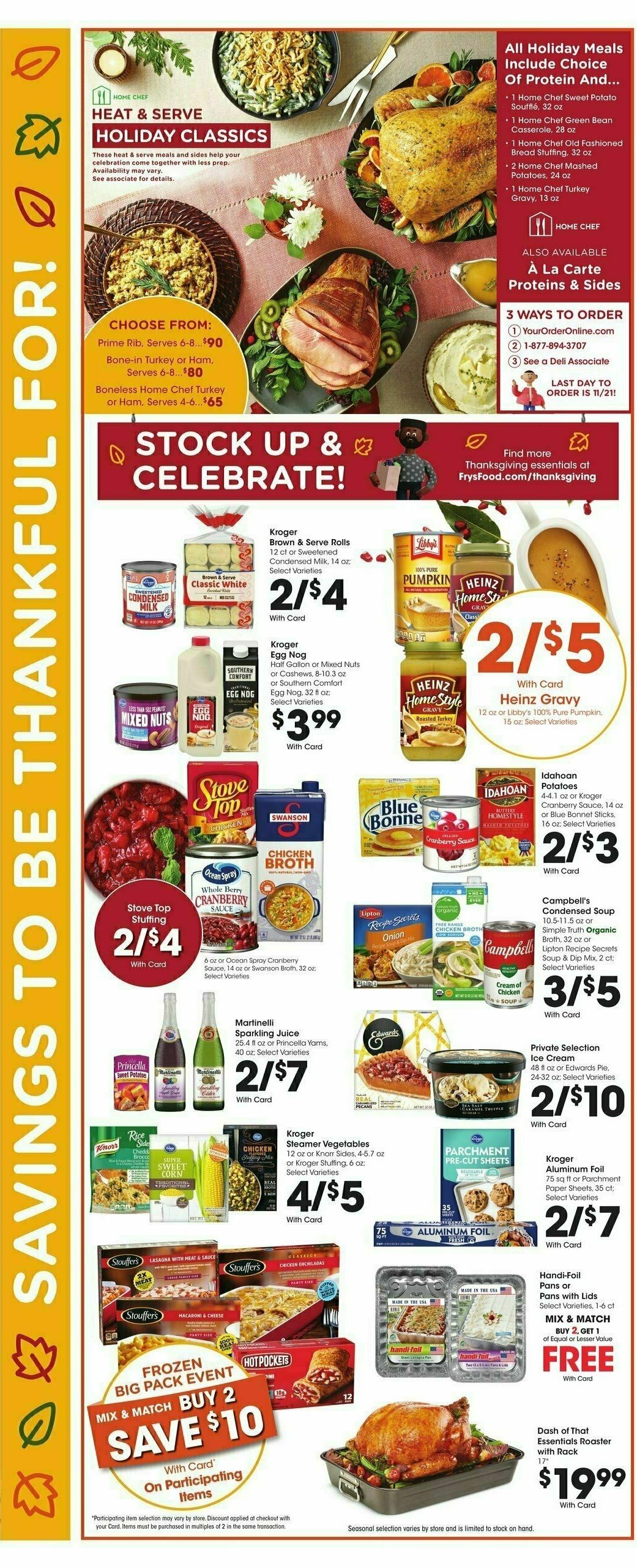 Fry's Food Weekly Ad from November 15