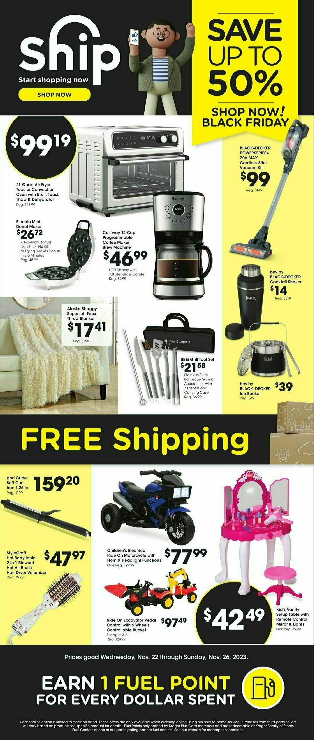 Fry's Food Ship to Home Weekly Ad from November 22