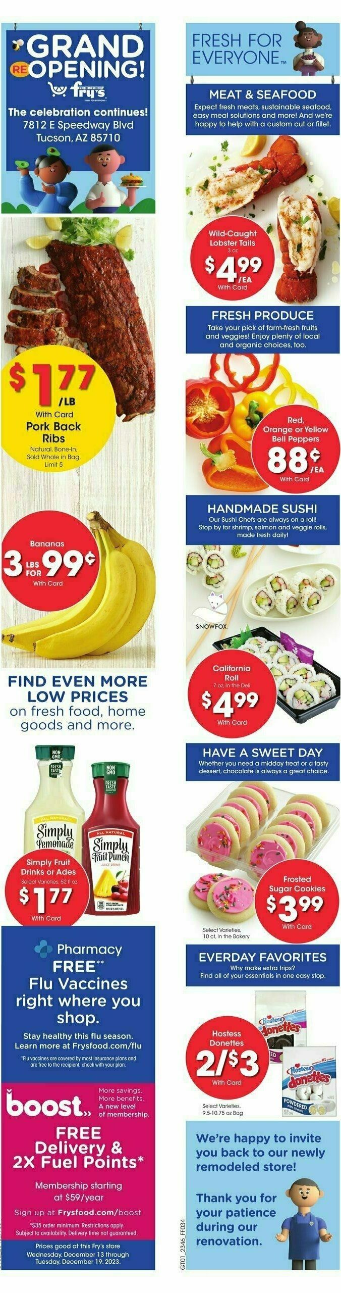 Fry's Food Weekly Ad from December 13