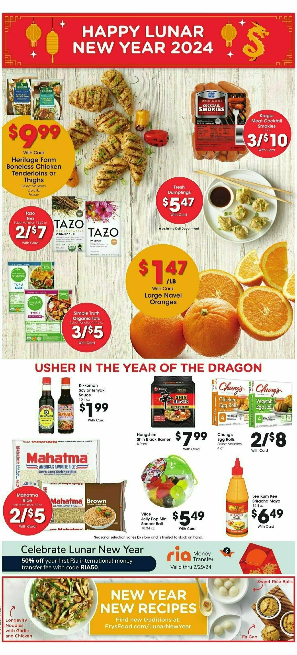 Fry's Food Weekly Ad from January 17