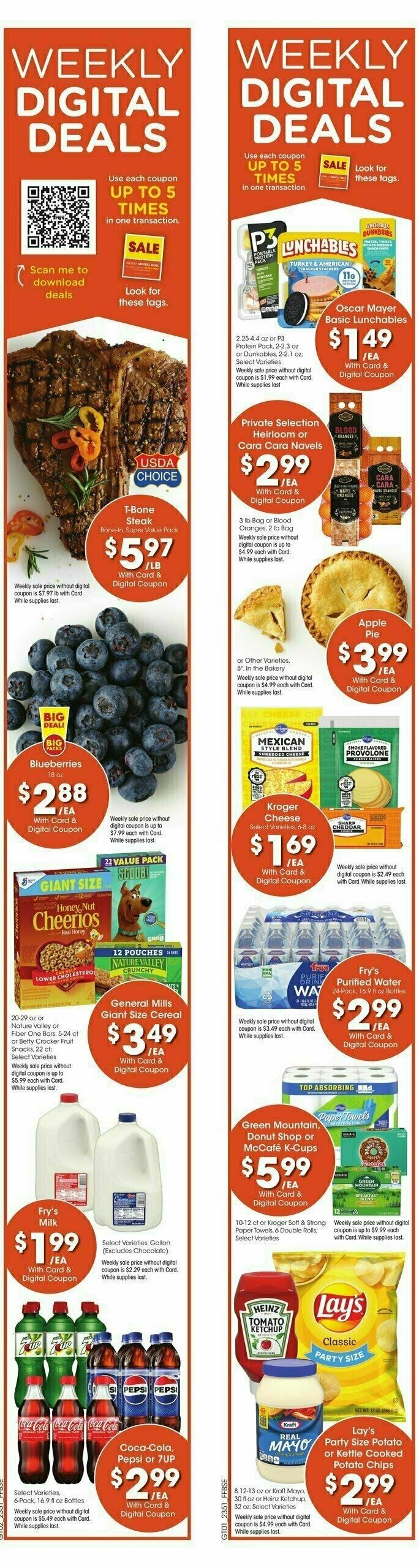 Fry's Food Weekly Ad from January 17