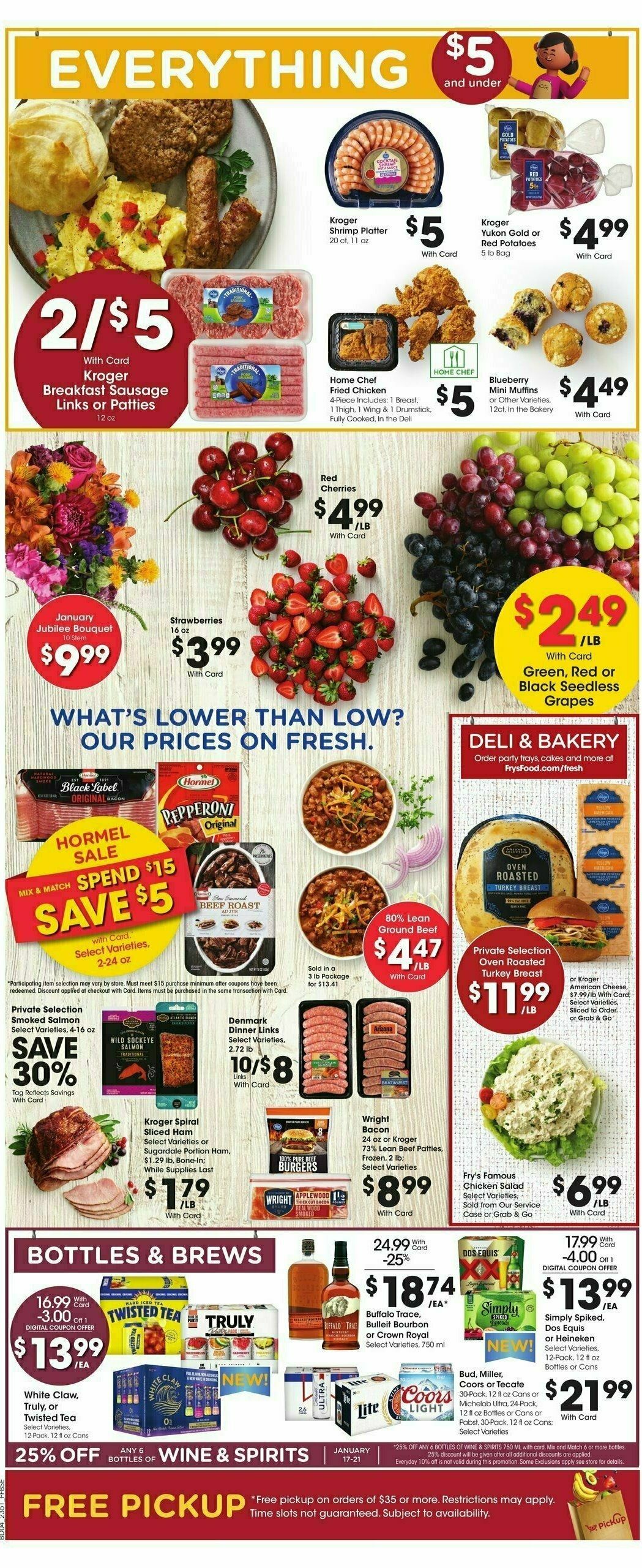 Fry's Food Weekly Ad from January 17