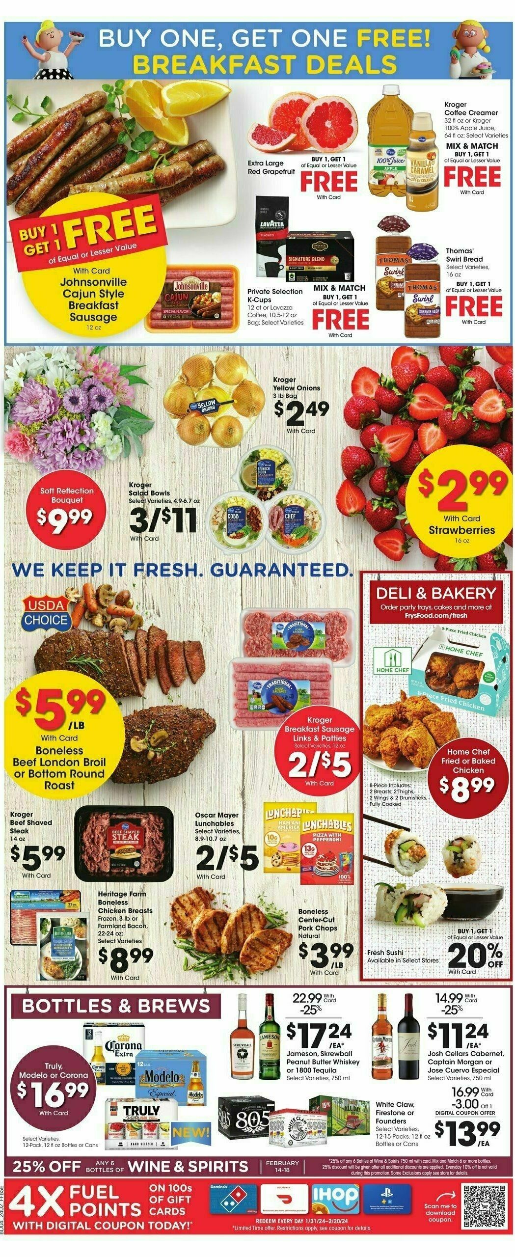 Fry's Food Weekly Ad from February 14