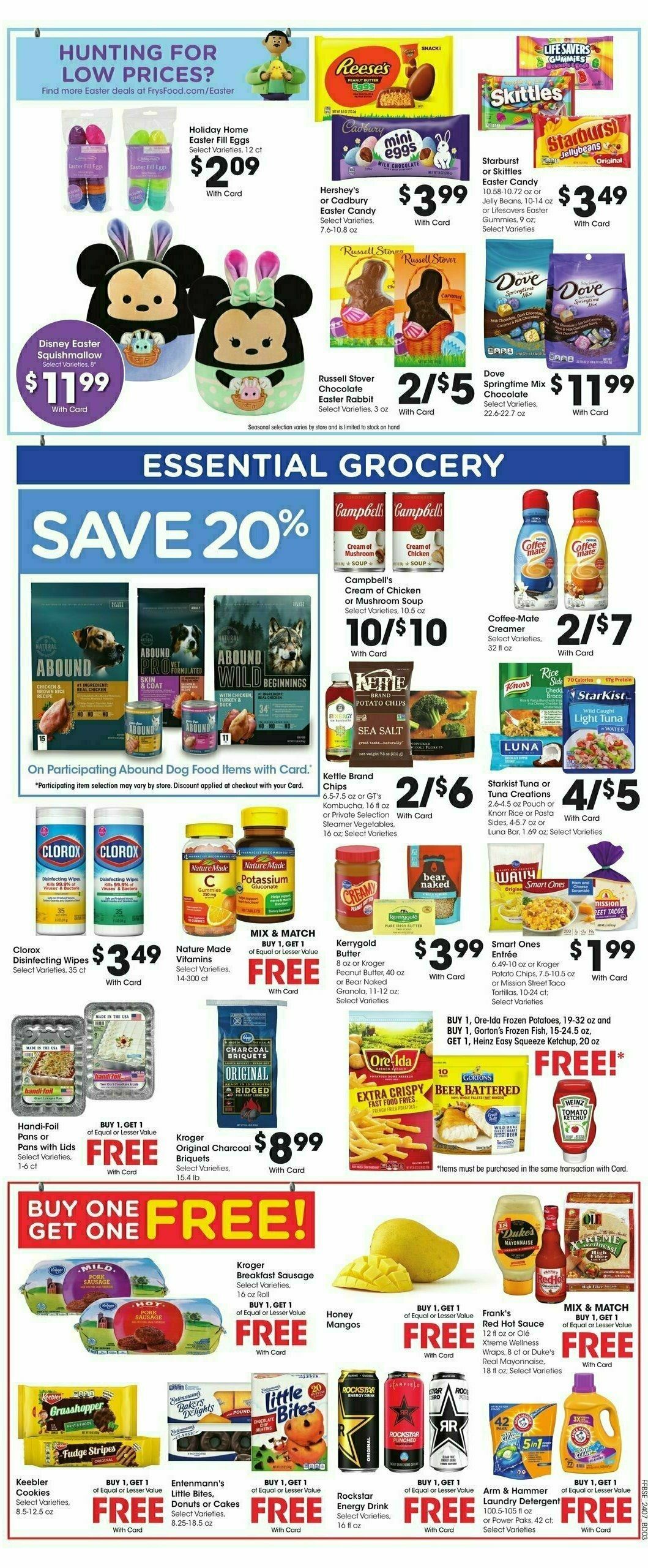 Fry's Food Weekly Ad from March 20