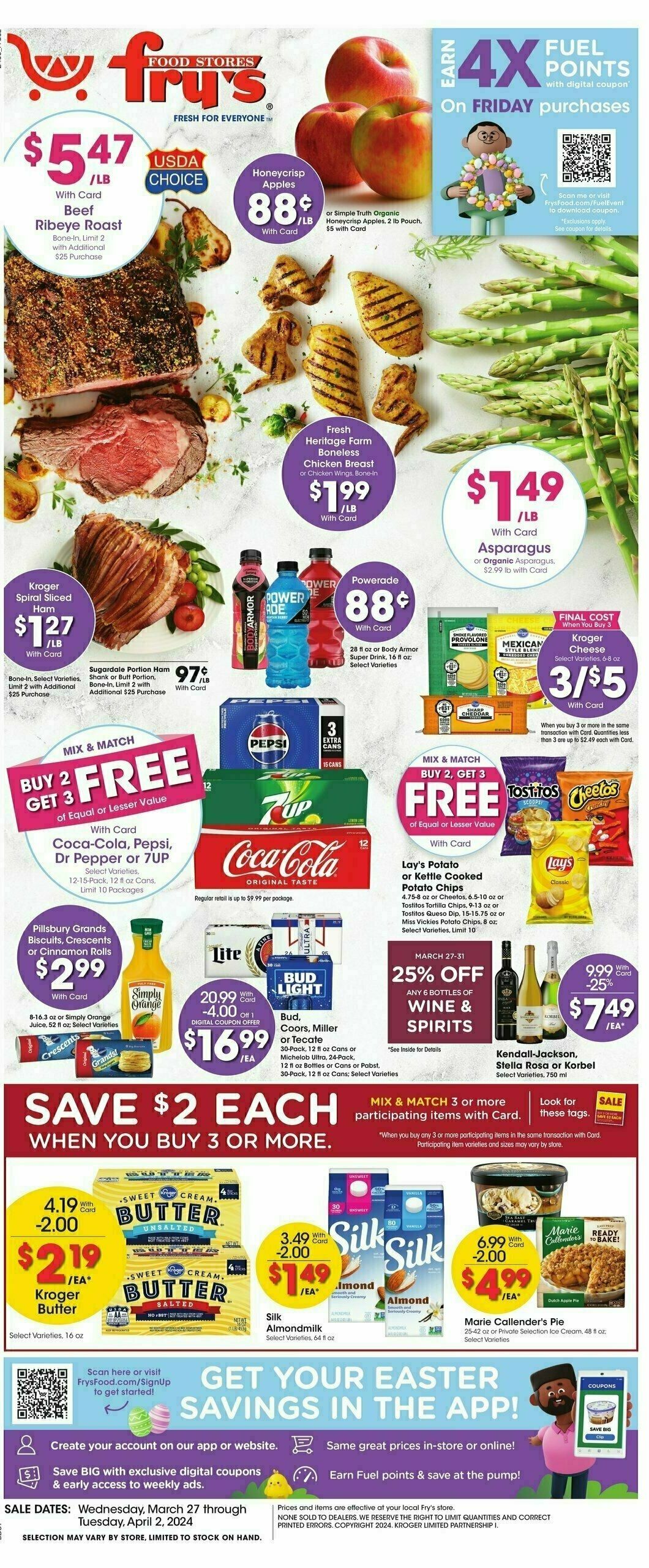 Fry's Food Weekly Ad from March 27